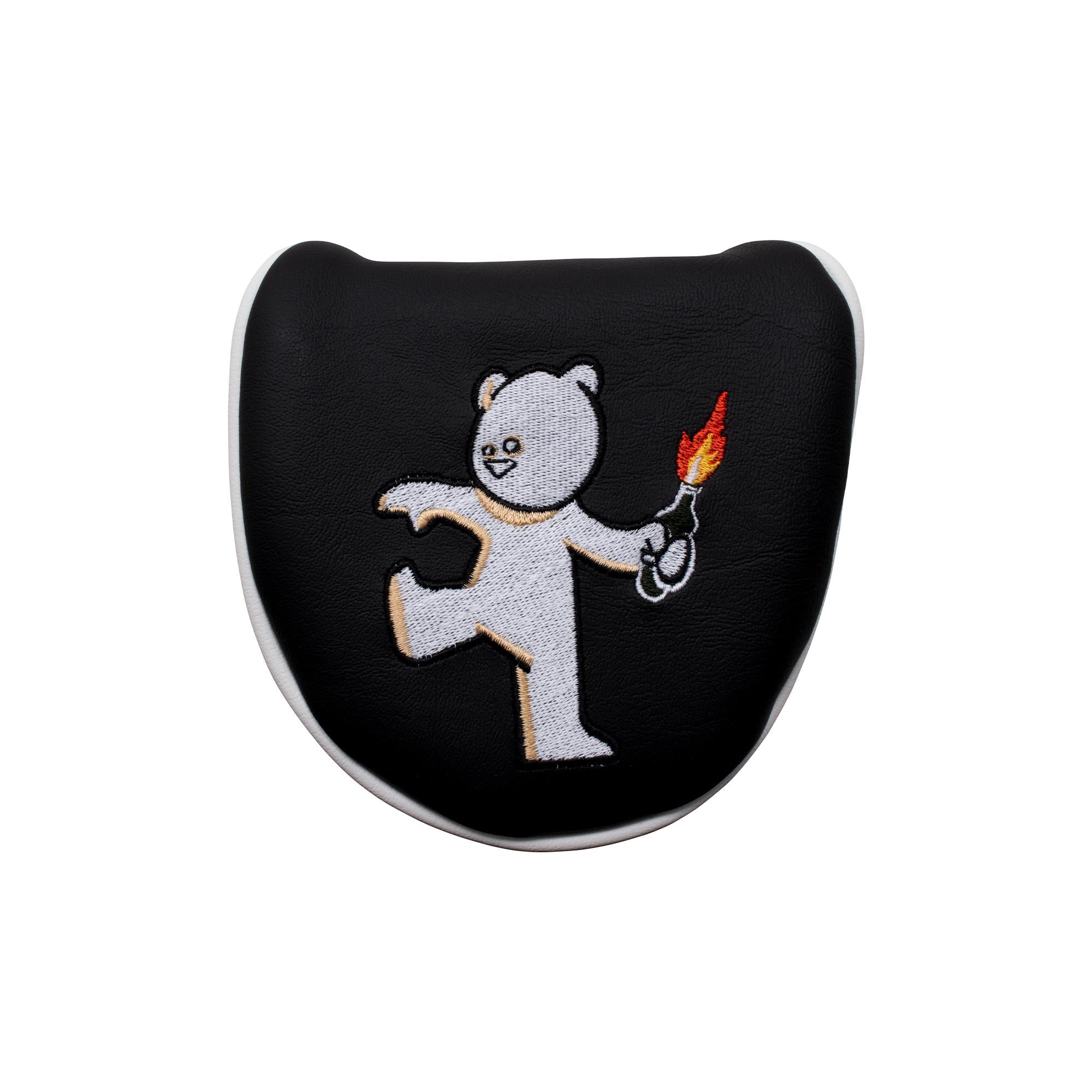 Banksy Teddy Bear Mallet Putter Headcover Black